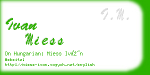 ivan miess business card